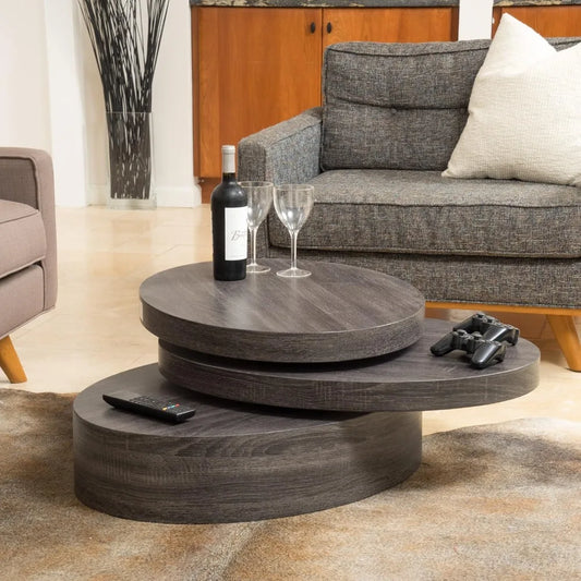 Oval Rotating Coffee Table