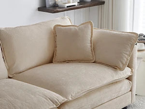 Deep Seat Sectional Sofa with Chaise Lounge