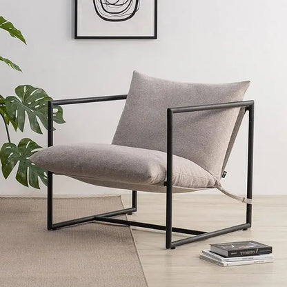 Modern Sling Accent Chair with Metal Frame