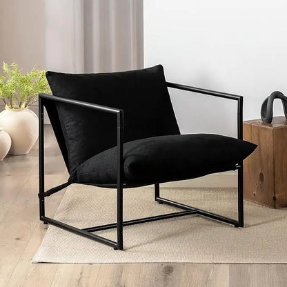 Modern Sling Accent Chair with Metal Frame