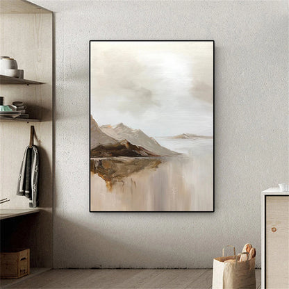 Large Beige Abstract Painting