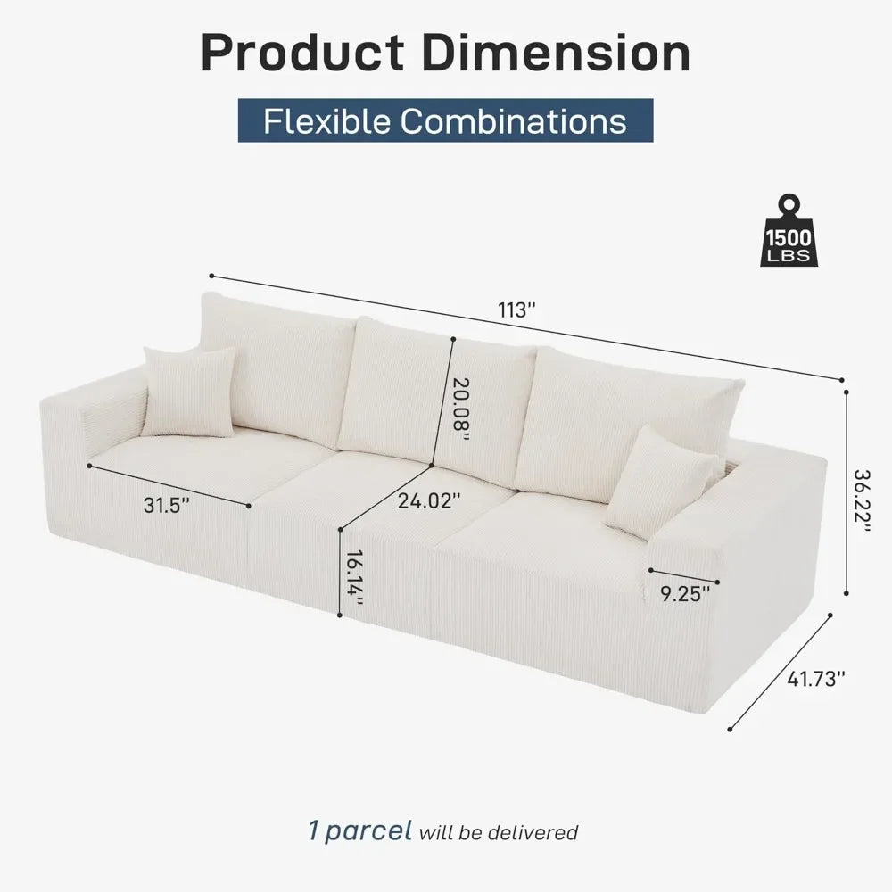 Modern Sleeper Sectional Sofa