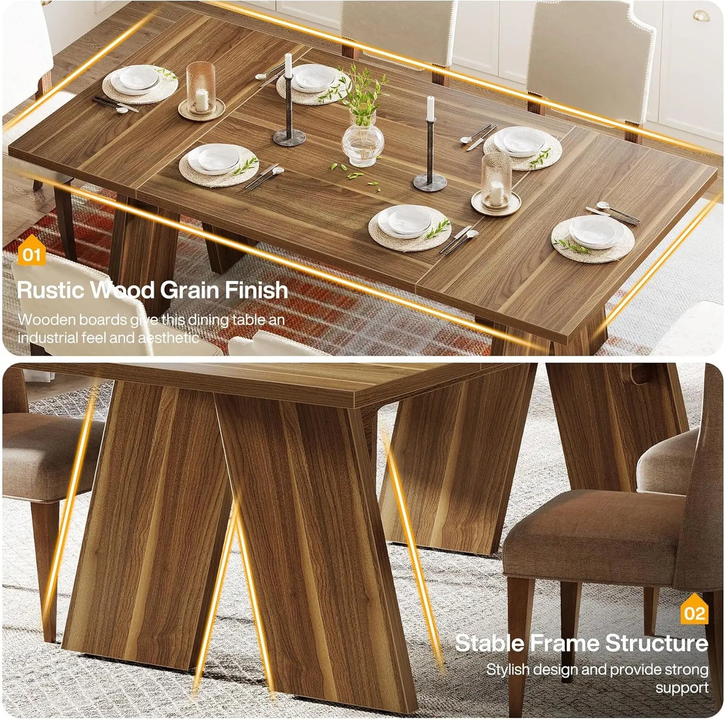 Solid Wood Dining Table