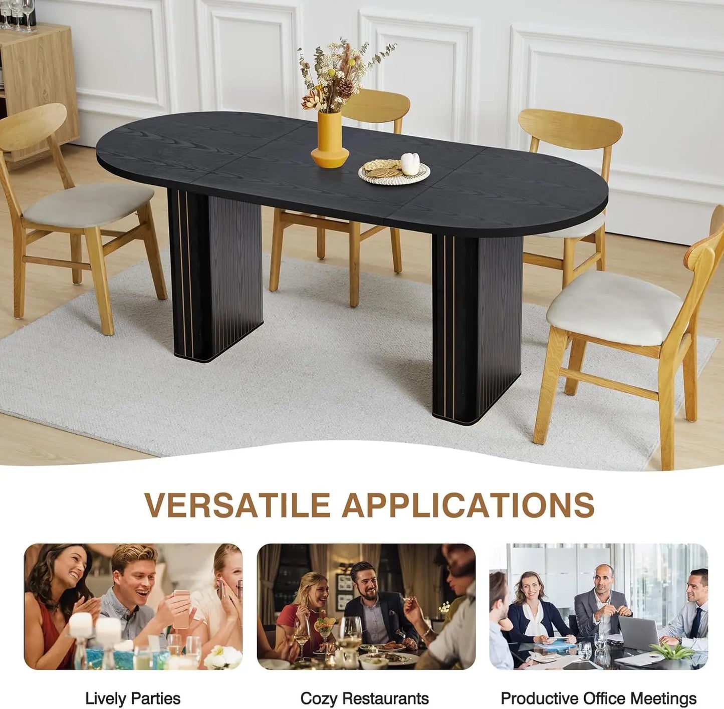 Black Kitchen Dining Table – Modern Design