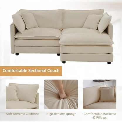 Deep Seat Sectional Sofa with Chaise Lounge