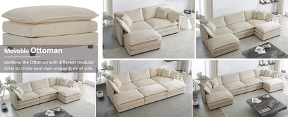 Deep Seat Sectional Sofa with Chaise Lounge