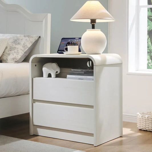 Modern Nightstand with Charging Station