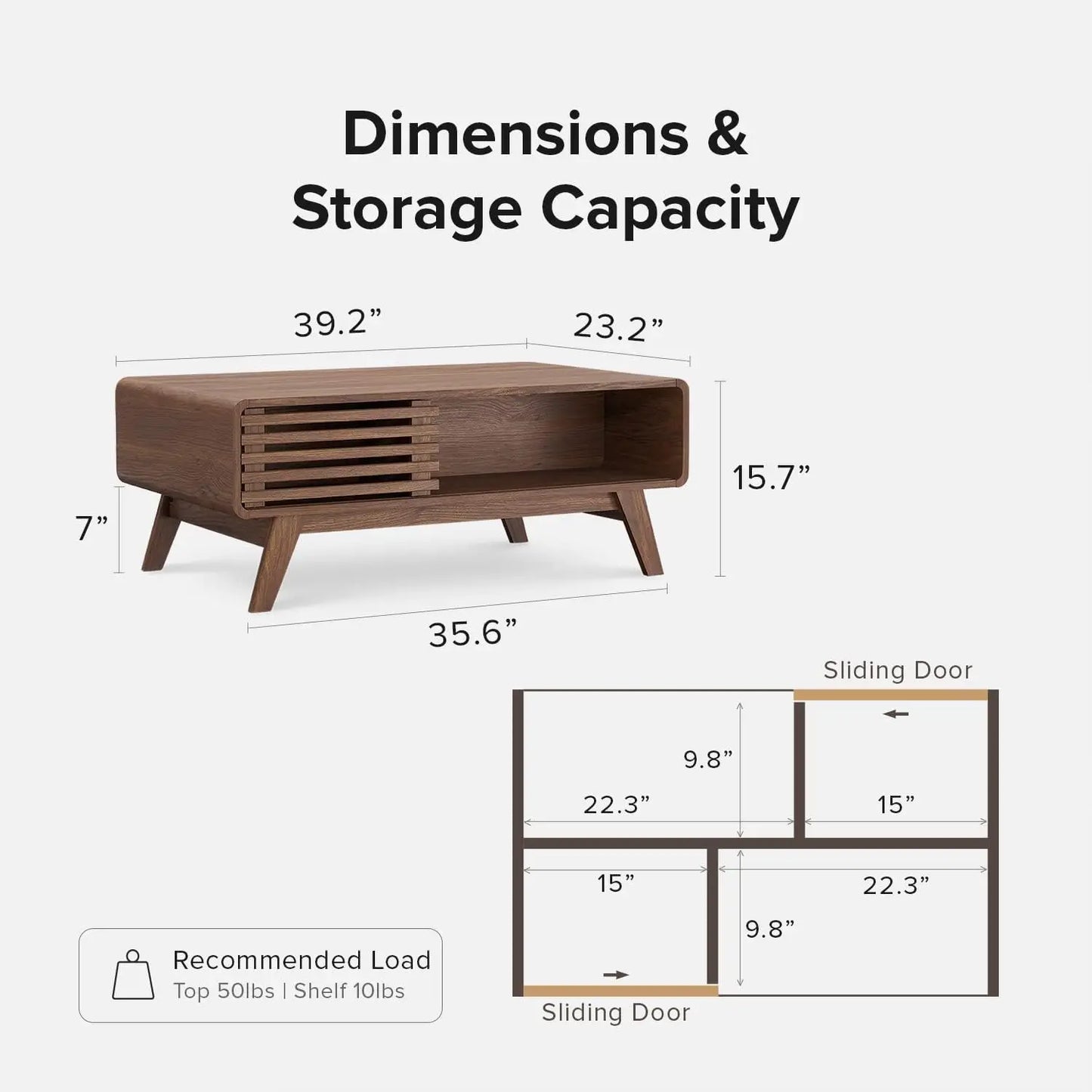 Mid-Century Modern Wooden Coffee Table