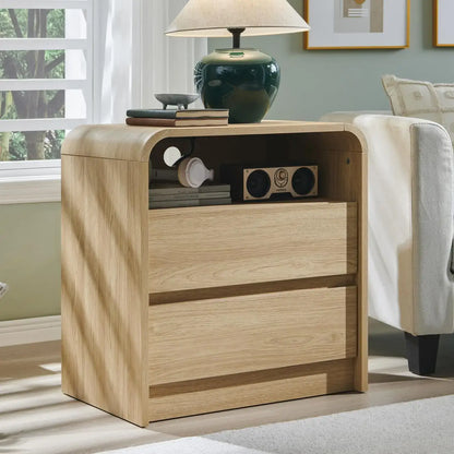 Modern Nightstand with Charging Station